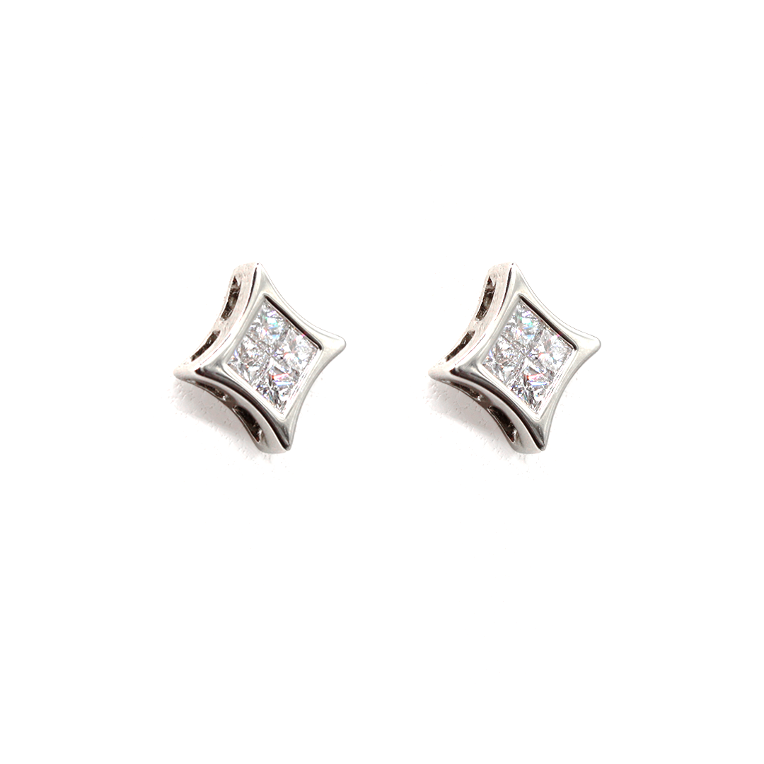 Earring - White Gold with Diamonds