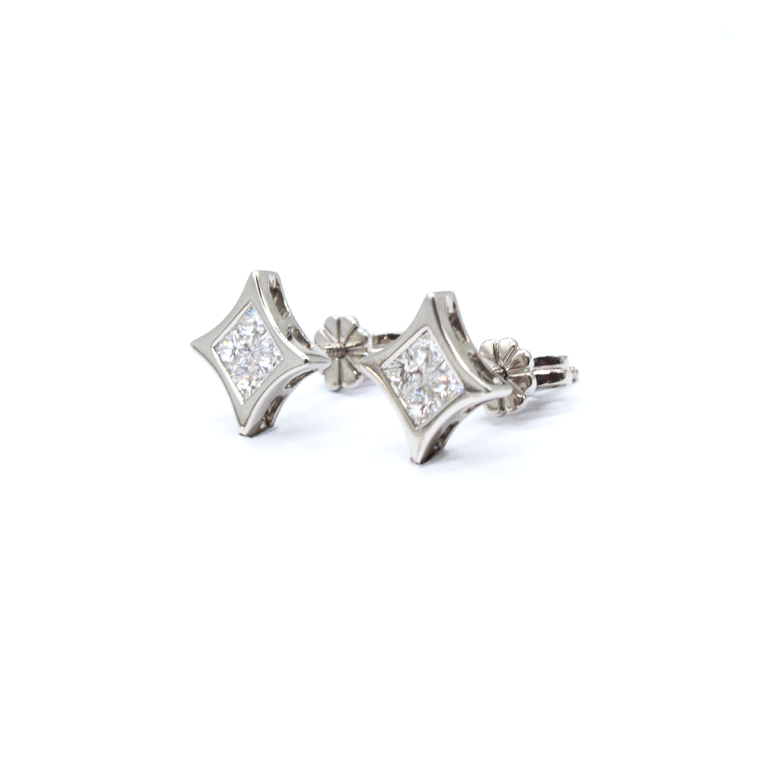 Earring - White Gold with Diamonds