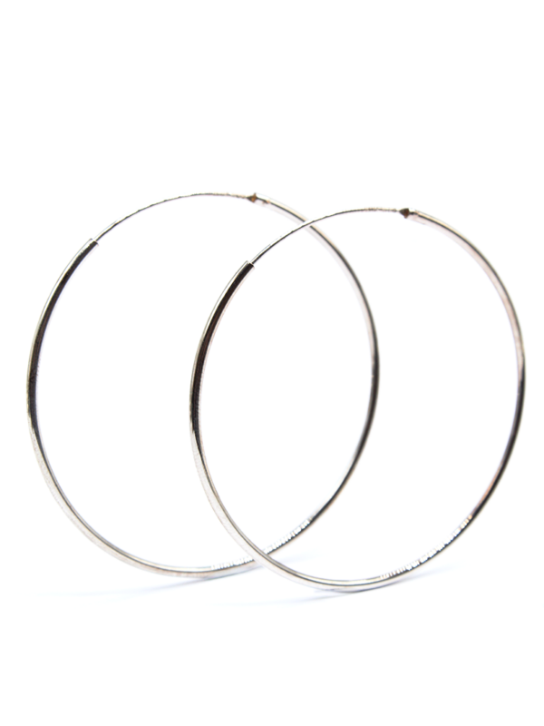 Earrings - Big Silver Creole
