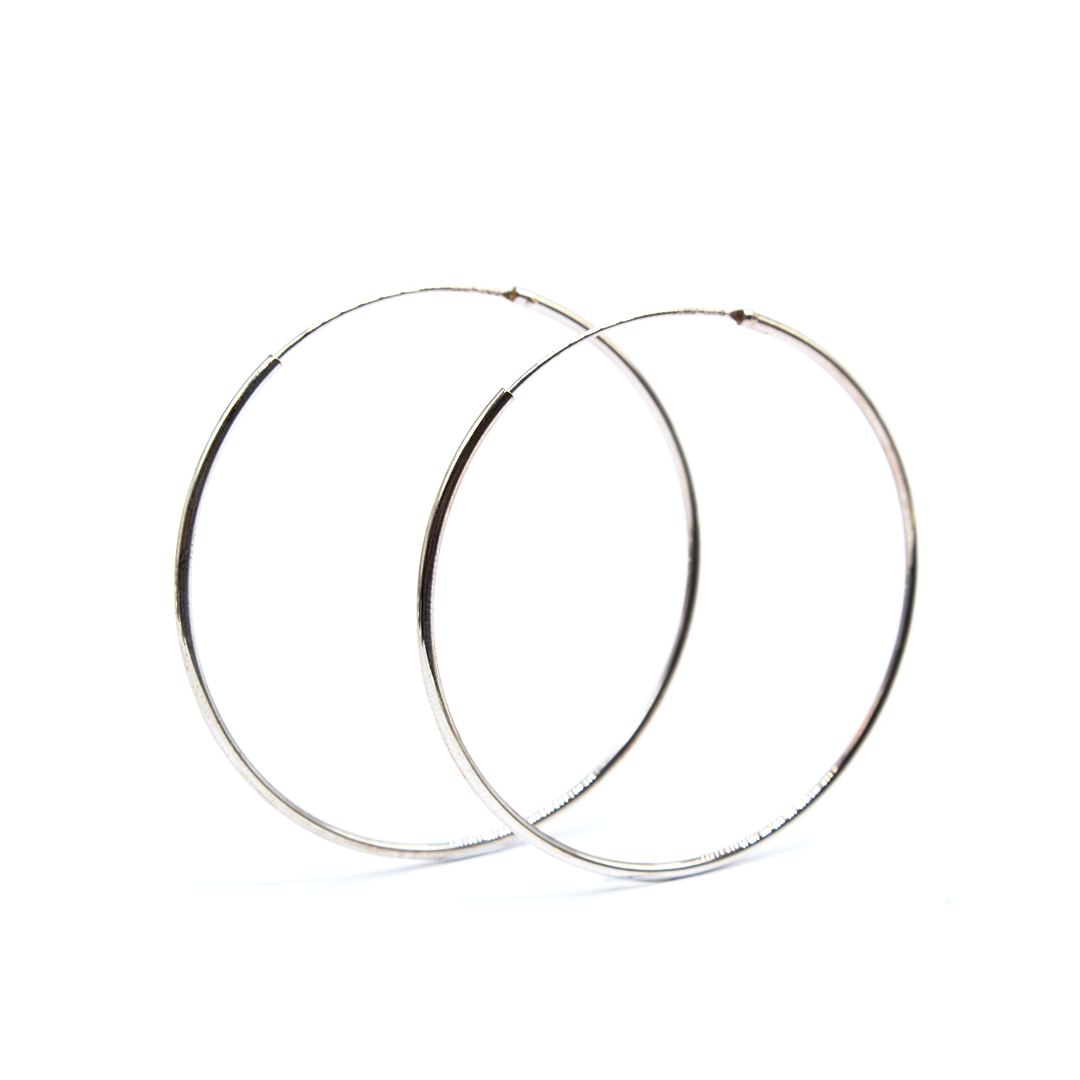Earrings - Big Silver Creole