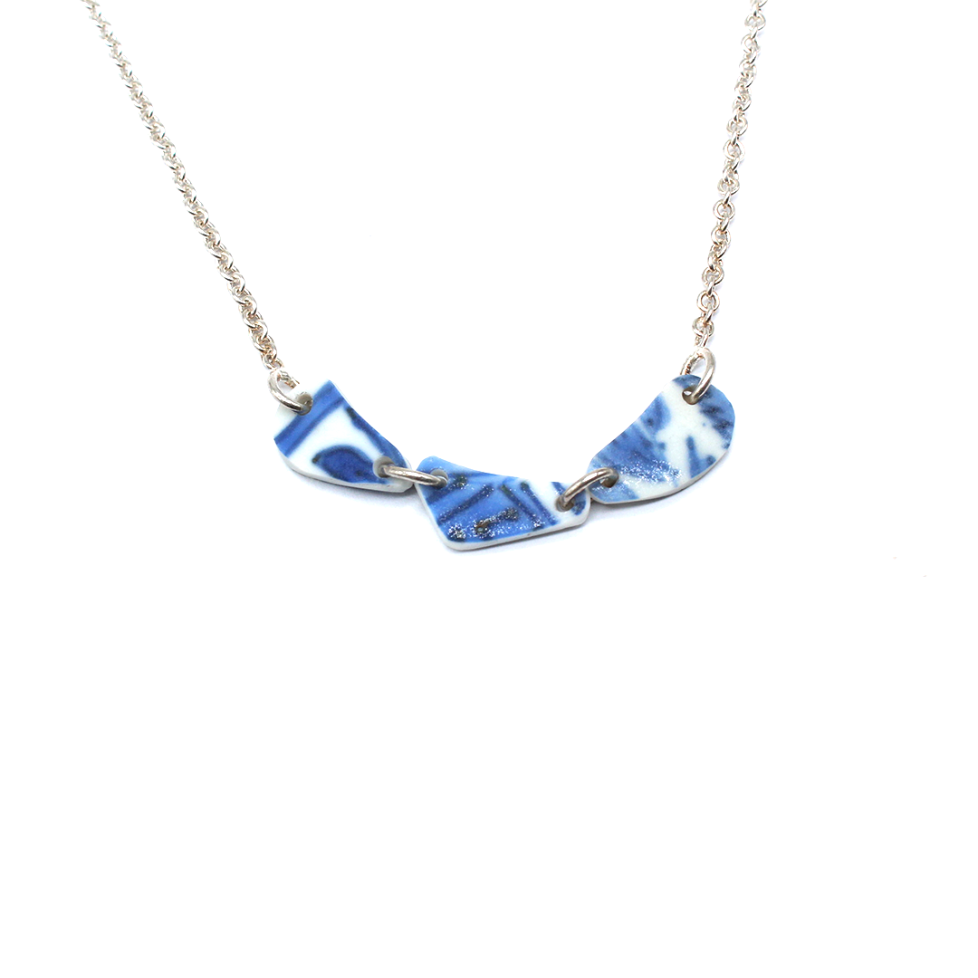 KIntsugi - Necklace Silver - Porcelain