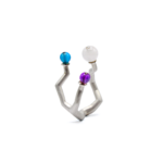 Ring - Koray Blue Agate, Amethyst and Pink Quartz