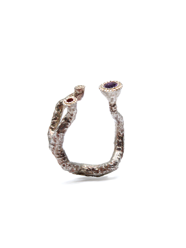 Ring - Koray Amethyst, Grenat and Yellow Sapphire on Silver