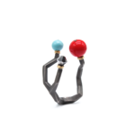 Ring - Koray with Swarovski, Turquoise and Red Coral