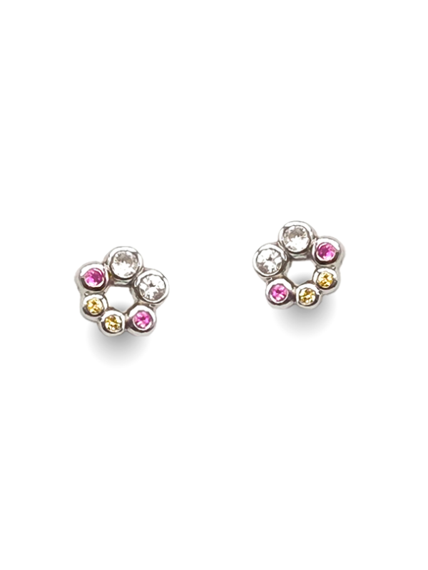 Sp:4x 0.03ct 4x0.0135ct DIAM:4X0.01ct W:1.76g F:750 EARRING WG