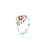 Arboresans - Ring Orange Sapphire and Diamonds