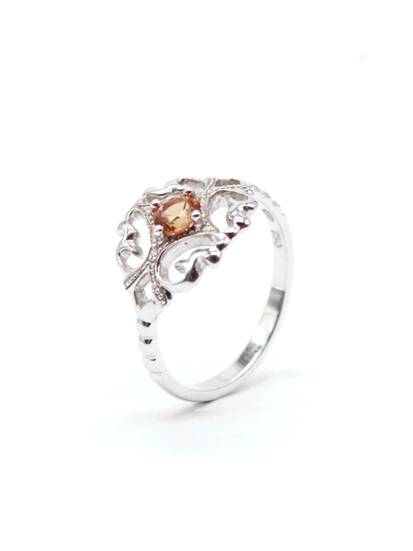 Arboresans - Ring Orange Sapphire and Diamonds