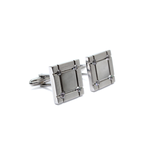 Cufflink - Steel Cube