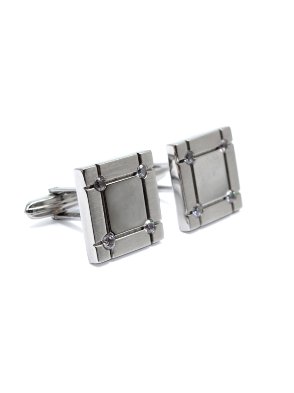 Cufflink - Steel Cube
