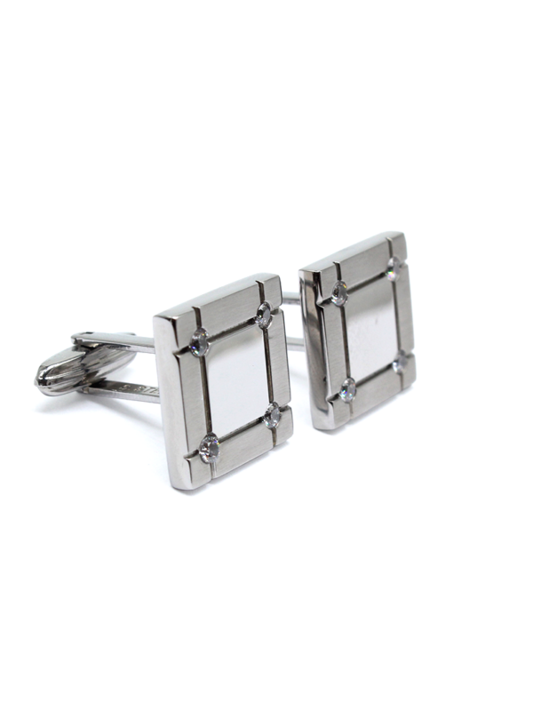 Cufflink - Steel Cube