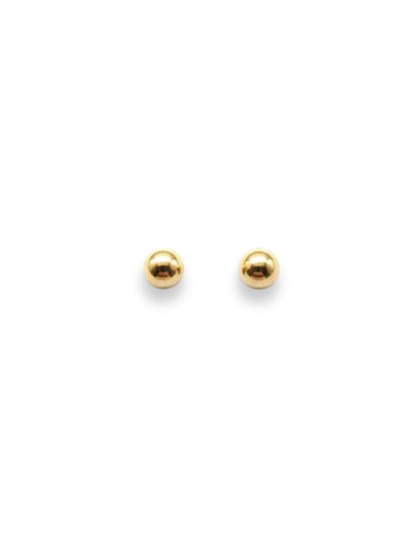Earring - Yellow Gold - Boule lisse