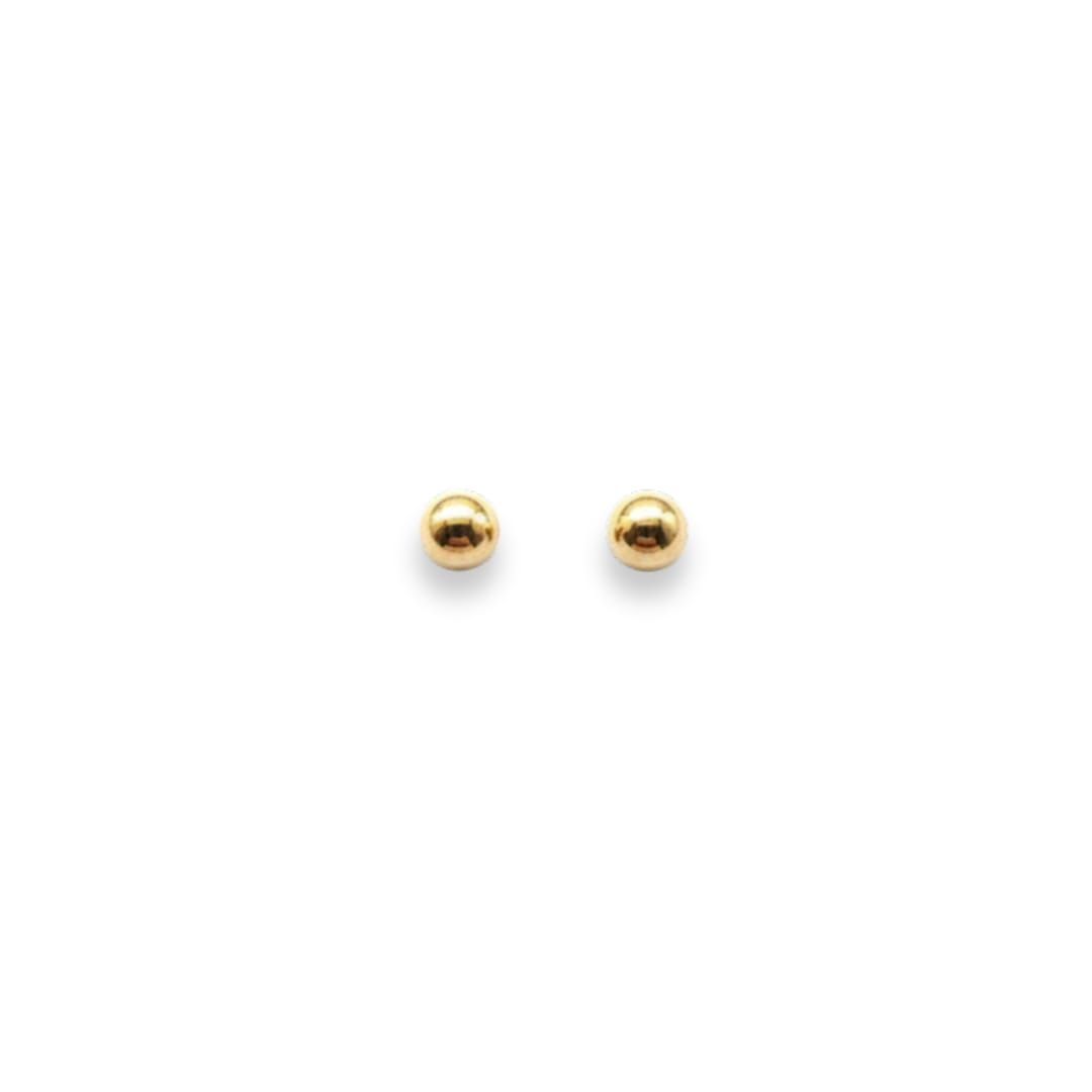 Earring - Yellow Gold - Boule lisse