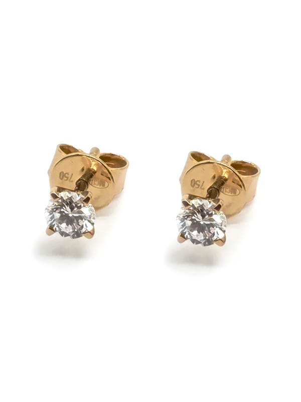 Earring - Yellow Gold with Diamonds Lab