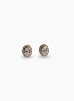 Earring - Yellow Gold with Natural Diamonds & Lab Diamonds