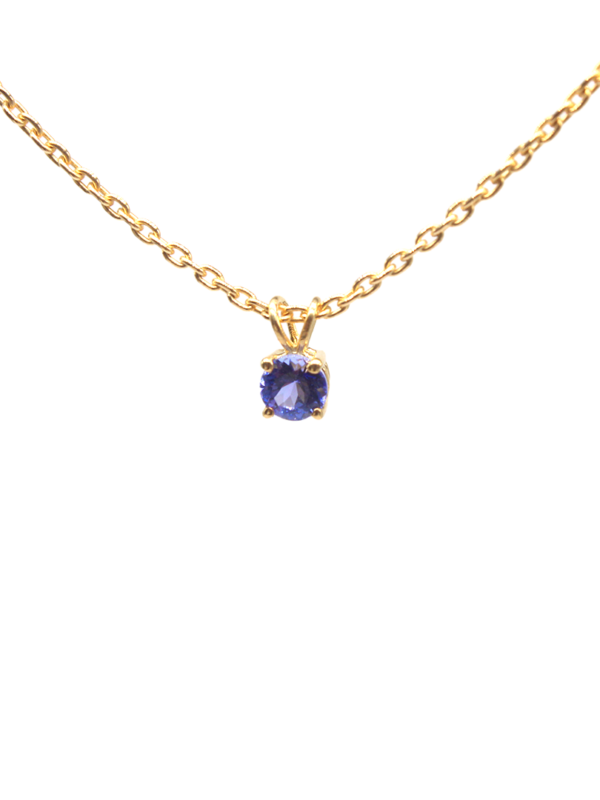 Necklace - Yellow Gold with Tanzanite