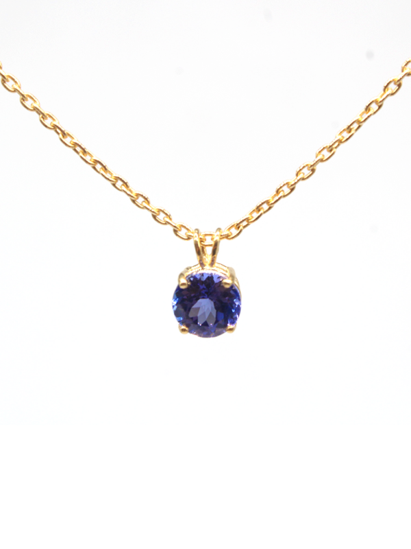 Necklace - Yellow Gold with Tanzanite
