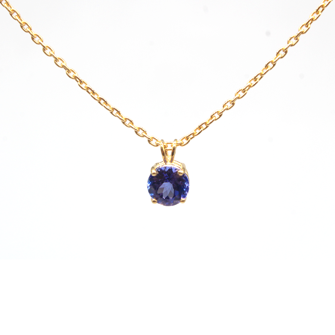Necklace - Yellow Gold with Tanzanite