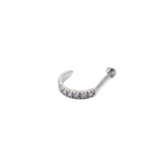 Nose pin - White Gold with Diamonds