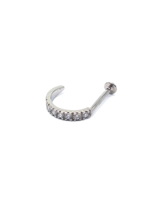 Nose pin - White Gold with Diamonds