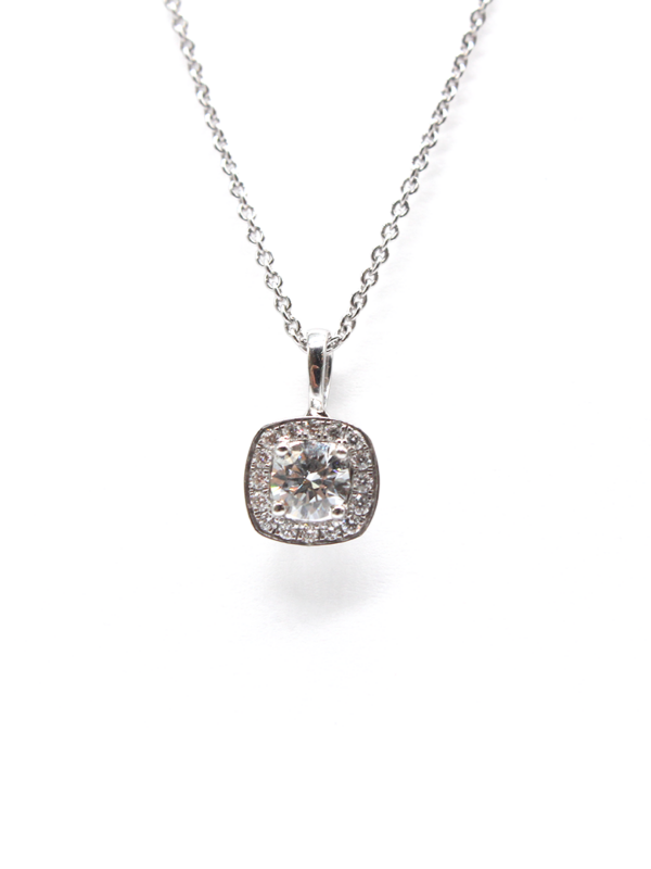 Pendant - White Gold with Natural Diamonds & Lab-Grown Diamonds