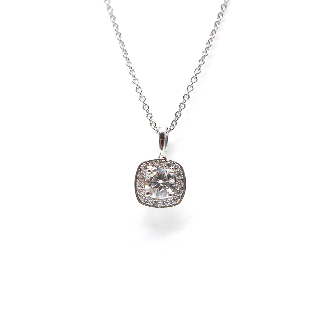 Pendant - White Gold with Natural Diamonds & Lab-Grown Diamonds