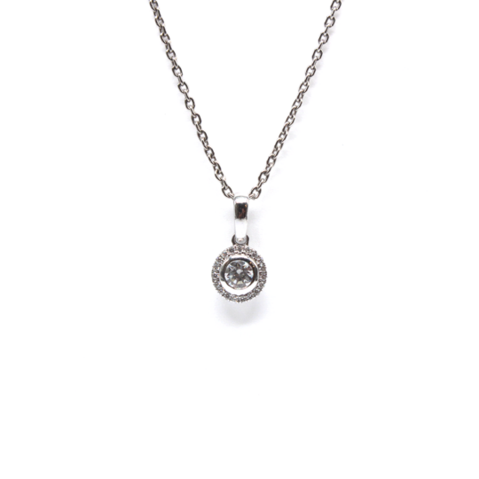 Pendant - White Gold with Natural Diamonds & Lab-Grown Diamonds