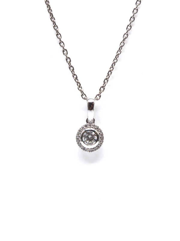 Pendant - White Gold with Natural Diamonds & Lab-Grown Diamonds