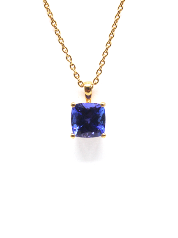 Pendant - Yellow gold with Tanzanite