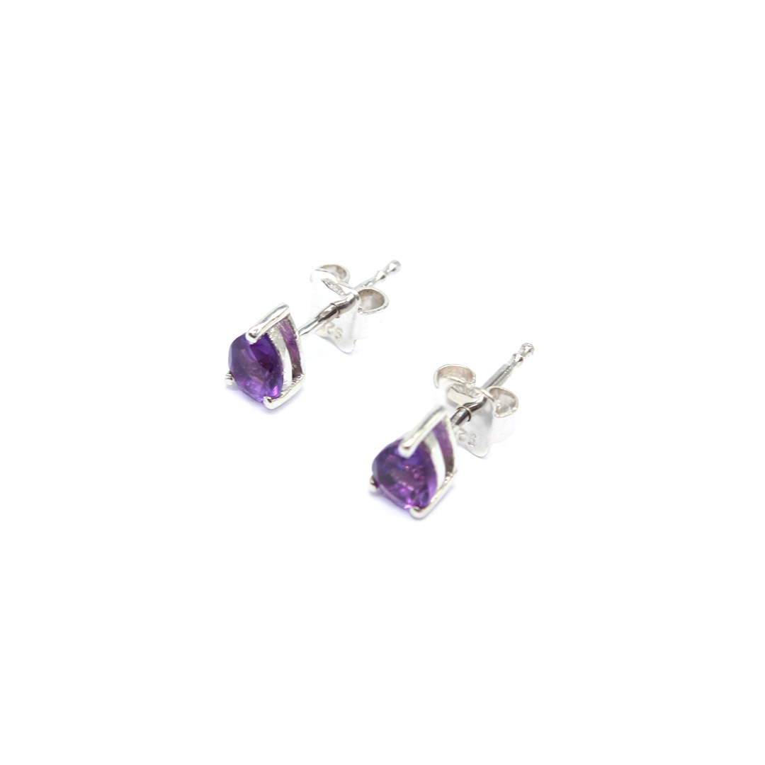 Earrings - Silver Amethyst