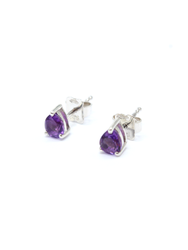 Earrings - Silver Amethyst