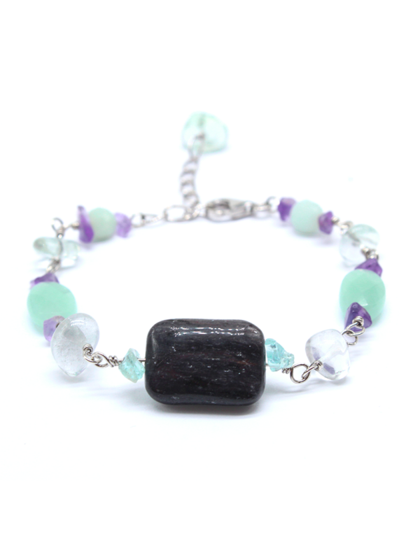 Bracelet - Beads Amethyst and Fluorite