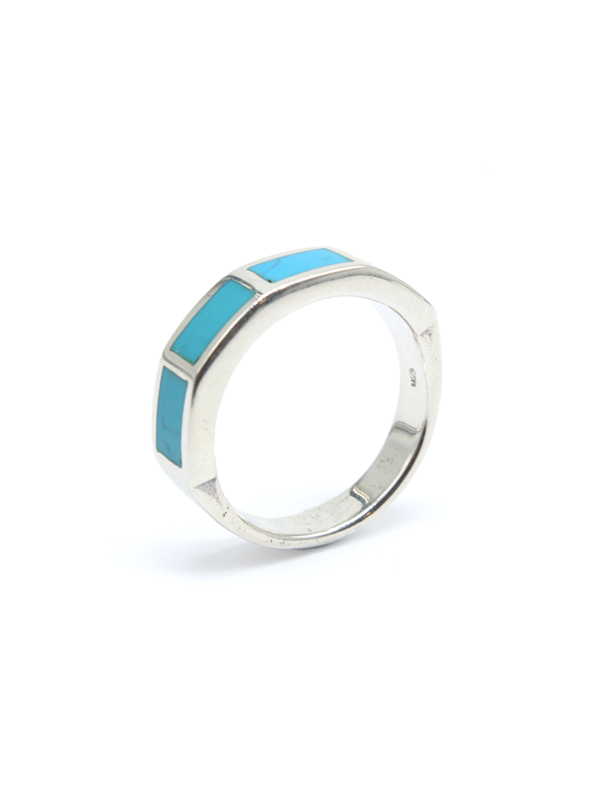 Ring - Silver Turquoise Design